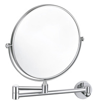 Косметическое зеркало круглое  с настенным держателем