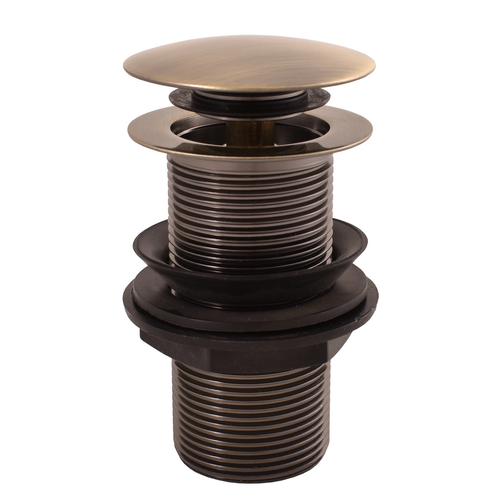 Слив для раковины без перелива CLICK/CLACK 5/4'' БРОНЗА