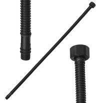 Гибкий шланг гофрированный M10x1 G 1/2'' 35 cm ЧЕРНЫЙ МАТОВЫЙ