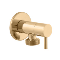 Вентиль угловой для стиральной машины M1/2'' x M3/4'' ЗОЛОТО глянец